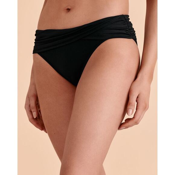 Bleu Rod Beattie All About You Twisted Waistband Bikini Bottom Black Size 10 NWT - Picture 1 of 11